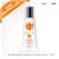 Tubetto cosmetico bianco tappo oro in piedi con scritta arancione Fixa