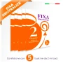 5 bustine per crema cosmetica color arancio in piedi con scritta laterale