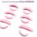 foto di 4 coppie di Dolphin PAD inclinati - Bigodini Silicone Laminazione ciglia rosa