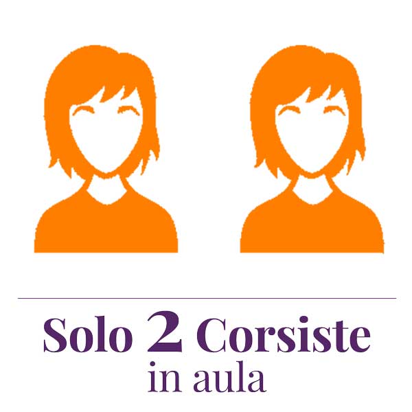 2 icone arancioni stile fill di 2 ragazze