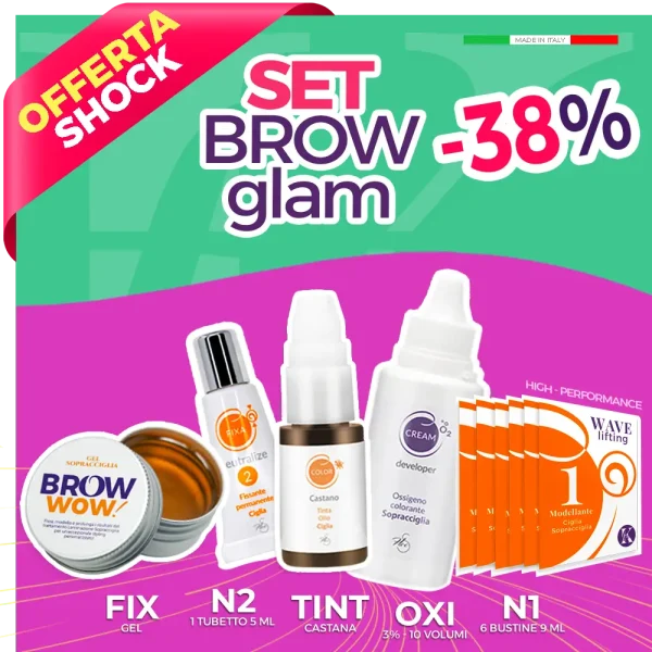 cinque prodotti cosmetici in piedi con fondo verde e llla con scritta -26%