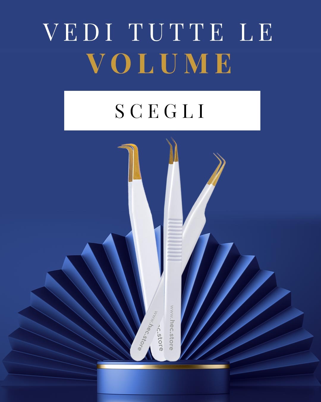 Pinzette extension ciglia volume
