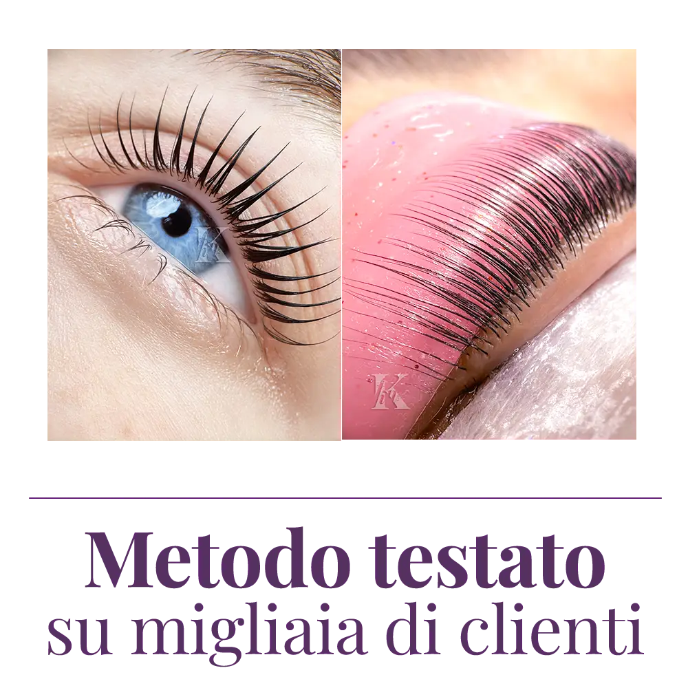 primo piano occhio di donna con accanto bigodino ciglia