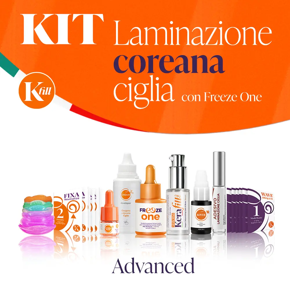 Kit Laminazione Coreana Ciglia Advanced Kerafill con Freeze One